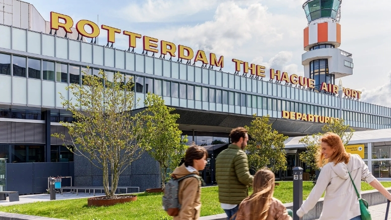 Rotterdam The Hague Airport terminal where hydrogen infrastructure is being prepared