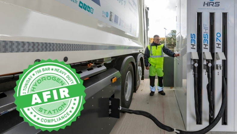 AFIR compliant hydrogen station for heavy duty trucks